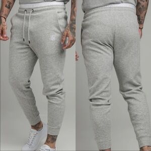 NWT siksilk grey inset taped jogger sweat pants sz.L mens